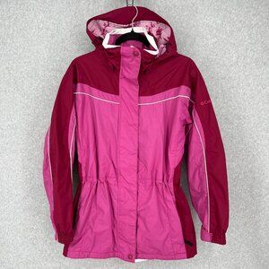 Columbia Womens XCO Ski Coat Jacket Size S Pink White Storm Dry Retro Outdoor